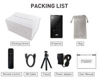 Mini projecteur P09 Android 9 DLP 4K 3D 65 ANSI lumen 1G 8G 2G 32G 2.4G 5G double WiFi mini projecteur de poche portable home cinéma