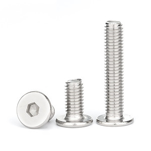 Stainless Steel 304 Ultra-Thin Head Bolt M2-M12 Allen Bolt with Hex Socket <b>Plain</b> <b>Cap</b> Screw to Standard - Product Image 3