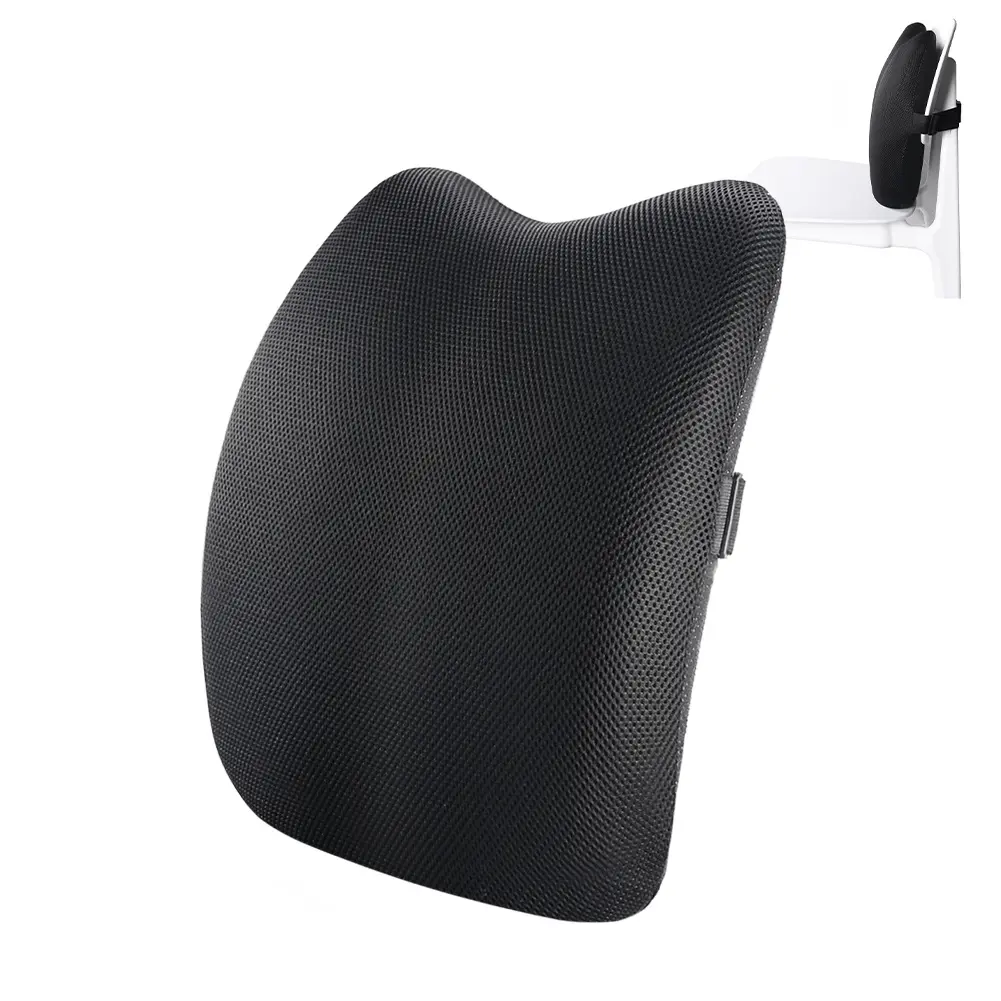 Almofada de apoio lombar de espuma de memória macia respirável, almofada de cintura lenta Amazon, almofada para assento de escritório, almofada para costas de carro
