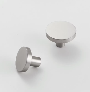 Hot bán rắn brass Brushed Nickel nội <span class=keywords><strong>knobs</strong></span> tủ quần áo ngăn kéo kéo và xử lý đồ nội thất Knob - Product Image 2