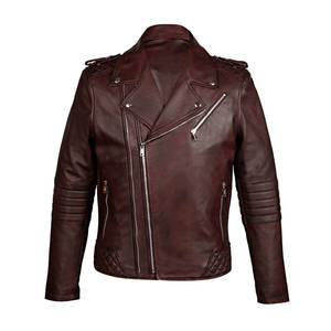 Veste en cuir mince de haute qualité pour hommes Nouveau design Veste d'hiver de couleur unie en tissu de toile Style High Street - Product Image 1