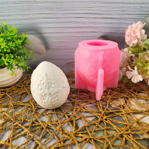 Moldes de fundición de resina hechos a mano para adornos decorativos DIY estilo Ins moldes de huevo de Pascua de silicona W0378 - Product Image 4