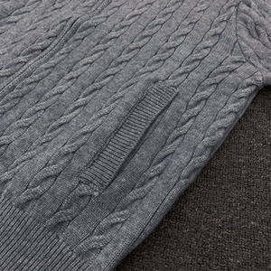 Cardigan da Uomo Invernale/Autunnale in Maglia a Treccia Pesante con Collo Alto, Tinta Unita, Chiusura a Zip, Caldo e Casual Elegante - Product Image 5
