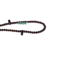 Manik-manik Doa Islam Winon Wholesale Religious Dark Brown Kuka Seeds 4mm 99 Butir Tasbih Muslim