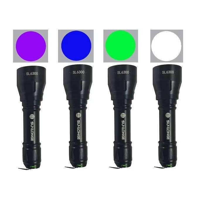 Sunlonge SL6300-4NM Multi-wavelength UV Flashlight 4-in-1 LED UV Lamp for Detection