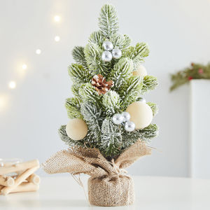 Mini árbol de Navidad artificial de 36 cm con luz, árbol de Navidad de mesa <span class=keywords><strong>para</strong></span> interiores y exteriores, decoración navideña DIY <span class=keywords><strong>para</strong></span> el hogar, fiestas y bodas - Product Image 3