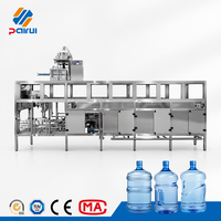 Machine de remplissage d'eau automatique 600BPH pour seaux de 5 gallons, ligne d'embouteillage compacte pour mini-usine d'eau minérale