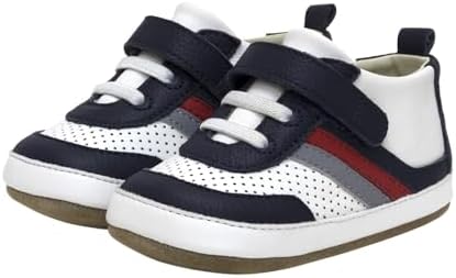 Navy white leather