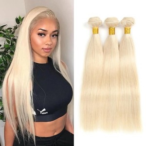 Perruque de <span class=keywords><strong>cheveux</strong></span> humains vierges bruts 613, alignés aux cuticules, blonds, de donneur unique, double tirage, mèches de <span class=keywords><strong>cheveux</strong></span> humains - Product Image 4