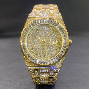 <span class=keywords><strong>Reloj</strong></span> de Diamantes Estilo Padrino, Personalizable con Logotipo, Cronómetro de Alta Gama, Diamantes VVS Moissanite con Sensación de Hielo, Pasa la Prueba del Diamante - Product Image 1