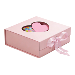 Preserved <strong>Flower</strong> Valentines Mother's Day Gift Cardboard <strong>Box</strong> With Clear Heart Shape Window - Product Image 2