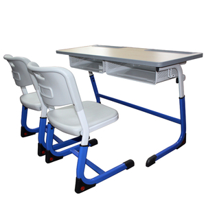 Ensemble de table pour enfants en acier, plastique et <span class=keywords><strong>MDF</strong></span>, moderne et personnalisé, pour une seule personne, mobilier de classe pour écoles primaires - Product Image 3