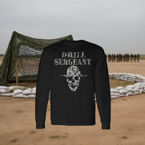 T-shirt à manches longues Drill Sergeant, motif camouflage militaire, style militaire - Product Image 3