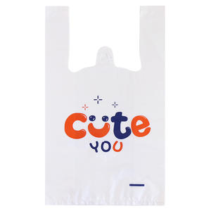 Bolsa de compras de plástico HDPE troquelada camiseta - Product Image 4