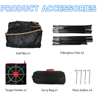 Red de golf de alta resistencia de 12x7 pies con panel de objetivo Bullseye, tapete de suelo integrado, bolsa de transporte portátil, para interior y exterior, venta al por mayor OEM