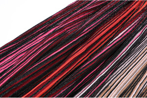 Nuovi eleganti abiti da donna in maglia arcobaleno a righe maglioni autunno inverno manica lunga scollo a V plissettato Vintage Mixi - Product Image 6