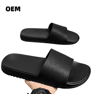 OEM Tùy Chỉnh Màu Đen <span class=keywords><strong>Slide</strong></span> Giày Dép Sandal PVC Biểu Tượng Tùy Chỉnh Dép Người Đàn Ông Đồng Bằng Trống Trượt Dép Dép Dép Biểu Tượng Tùy Chỉnh Trượt Sandal - Product Image 2