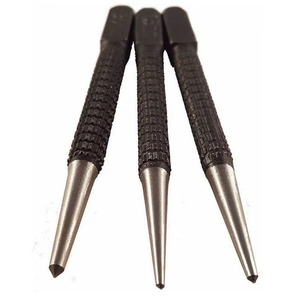 Poinçon de centrage noir 3 pièces (1,5 mm, 2,0 mm, 3,0 mm) pour le bois, le plastique et le métal - Product Image 1