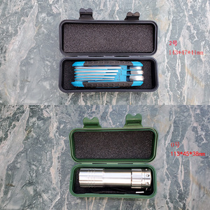 Caja de herramientas de plástico Luomen, apilable, impermeable, en colores negro y verde, tamaños 1, 2, 3, 4, 5 y 6, para kit de reparación de linternas. - Product Image 4