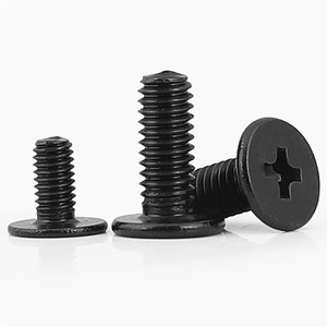 สกรูหัวแบนบางพิเศษสำหรับแล็ปท็อป ขนาด M1.2-M3 เมตริก สีดำออกไซด์ เหล็กกล้าคาร์บอน หัวแฉก สกรูเครื่องจักร ราคาโรงงาน - Product Image 3
