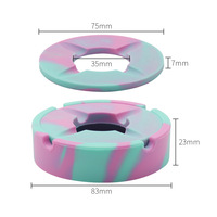 Cendrier à cigares Cendrier en silicone avec couvercle Logo OEM Intérieur incassable résistant aux brûlures Cendriers décoratifs pour cigares Cendrier à cigarettes