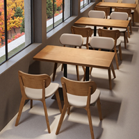 Vente en gros d'usine : Ensemble de mobilier commercial en bois pour salon, hôtel, restauration, restaurant, café, comprenant chaises et table de salle à manger