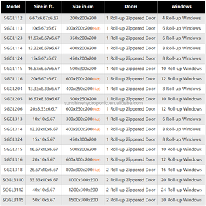 6x3x2m Gran invernadero de plástico agrícola Gran PE Polytunnel para protección de plantas vegetales Mini invernadero - Product Image 4