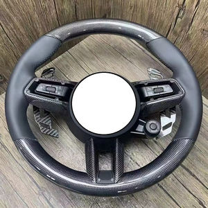 Volant de voiture en cuir et fibre de carbone pour voiture <span class=keywords><strong>Porsche</strong></span> 922 avec bouton <span class=keywords><strong>sc</strong></span> - Product Image 1