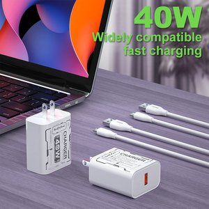 ชุดชาร์จเร็ว Maimi 40W PD พร้อมสายดาต้า Type-C ยาว 1 เมตร หัวปลั๊กแบบ US สำหรับสมาร์ทโฟนและแท็บเล็ต - Product Image 3