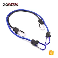Hot sales bulk 8mm elastic bungee cord manufacturer safety motorcycle bungee cords with carabiner hooks