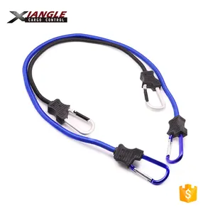 Hot Sales Bulk 8mm Elastic Bungee Cord Manufacturer Safety Motorcycle Bungee Cords With Carabiner Hooks