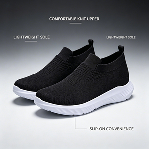 Scarpe Casual da Donna Autunnali Traspiranti con Tomaia in Maglia Fly Knit e Fodera in Rete, alla <span class=keywords><strong>Moda</strong></span>, Comode per Camminare, con Assorbimento degli Urti - Produzione di Fabbrica - Product Image 4