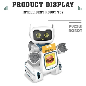 조기 교육 <span class=keywords><strong>RC</strong></span> 스마트 지능형 로봇 카드 철자 기계 프로그래밍 원격 제어 로봇 말하는 플래시 카드 로봇 장난감 - Product Image 3