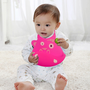 Bavoir bébé en silicone portable et facile à ranger, résistant à l'<span class=keywords><strong>eau</strong></span> et à la saleté, avec sangle de cou réglable, adapté aux nouveau-nés - Product Image 6