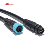 LLT 2 3 4 5 6 7 8 Pins Wasserdichter Kabelst ecker der M12-Serie IP68 Kunststoff-Runds ch reiben für LED-Bildschirm