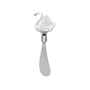 Swan Butter Knife Cheese Spatula Solid Color Animal Shape Cake Tool Hand Wash Only - Product Image 1