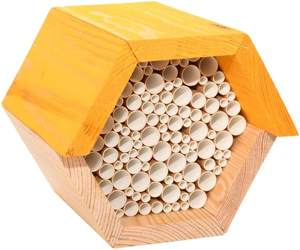 กล่องไม้รังนกผึ้งลายศิลปะพื้นบ้านสไตล์สวนกล่องโรงแรมแมลงไม้สนขัดเงาดีไซน์ใหม่ - Product Image 4