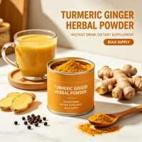 Poudre de boisson instantanée au curcuma et au gingembre, poudre à base de plantes pour le soutien des articulations et de la digestion, pour une utilisation quotidienne