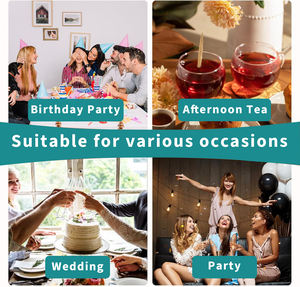 Soporte Redondo de Madera <span class=keywords><strong>para</strong></span> Pasteles, Cupcakes y <span class=keywords><strong>Postres</strong></span>, Bandeja de Servicio <span class=keywords><strong>para</strong></span> Galletas, Bocadillos, Pasteles de Boda, Fiestas de Té y Buffets - Product Image 5