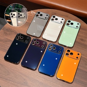 ใหม่ล่าสุดดีไซน์หรูหราเรียบง่ายสำหรับ IPhone17สำหรับ Apple 16Promax/15/14ที่จับโทรศัพท์พร้อมกระจกผลึกน้ำแข็งชุบแก้วสำหรับโทรศัพท์มือถือ - Product Image 1