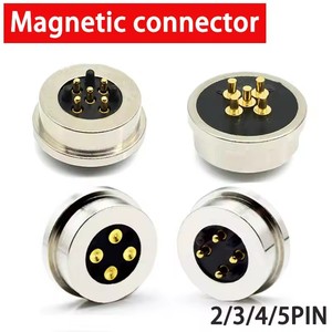 Conector Magnético de 5 Pines con Placa de Circuito, Circular, Resistente al Agua, 3/4 Pines, Base de Carga Magnética de Contacto Fuerte, Conectores Macho y Hembra - Product Image 1