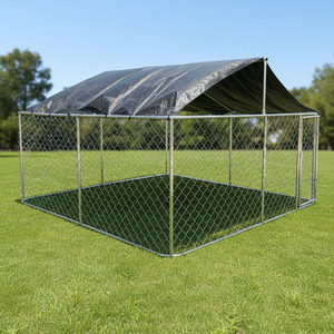 Dış Mekan Tavuk Kümesleri Ekstra Büyük Kaçış Geçirmez Dış Mekan Köpek Kulübesi Ağır Hizmet Tipi Galvanizli Çelik Muhafaza Su Geçirmez Çatılı - Product Image 1