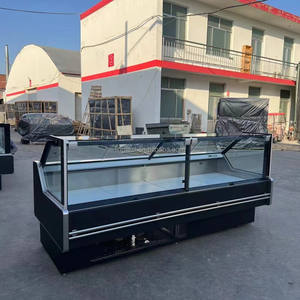 Refroidisseur de vitrine à angle droit refroidi par air avec ventilateur, conçu spécifiquement pour les boucheries à fort volume de vente - Product Image 1