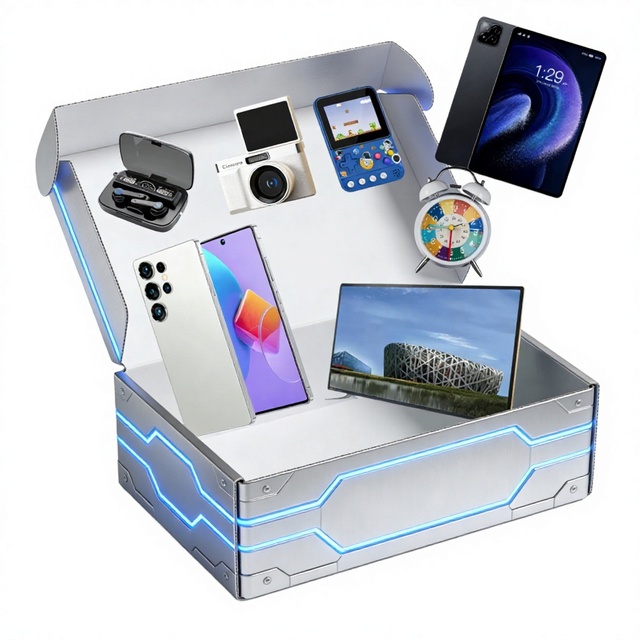New Arrivals Advanced Digital Lucky Electronics Mystery Box Blind Box Random 5 Items Earphones Smart Watch Mobile Phone Box