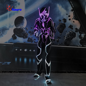 Future Creative Red Spiderman Cosplay disfraz LED ropa Spider Man traje hombres pantalones adultos conjuntos luminosos para niños negro 1 pieza - Product Image 5