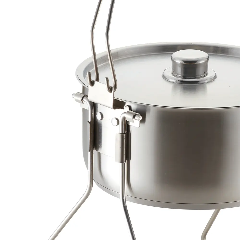 Newly Design Lower Price Stainless Steel Non-Stick Out Door Cooking Pot Camping Cooking Gear For Camping