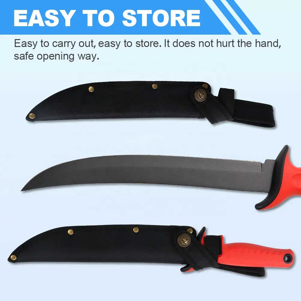 יואיאנג עיצוב חדש סכין דיג אדום נירוסטה 7/9 אינץ' סכין פילה דגים סכין דיג עם ידית PP