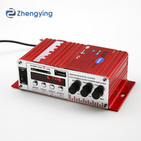 USB SD AUX girişi ve FM radyo ile 12V araba ev ses amplifikatörü çift kanallı Stereo güç Amp