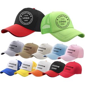 Custom Logo Solid Color Blank Trucker Cap Snapback Hot Selling Popular Promotional Summer Promotional Hats & Caps