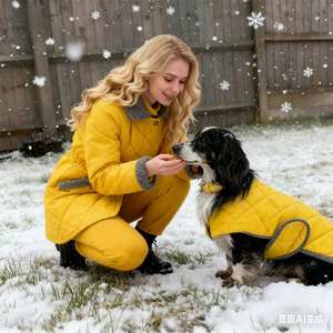 Veste d'hiver écologique de luxe pour chien, imperméable, rembourrée en coton, Bassotto, Wiener, Dachshund, Hamburg, Teckel - Product Image 4